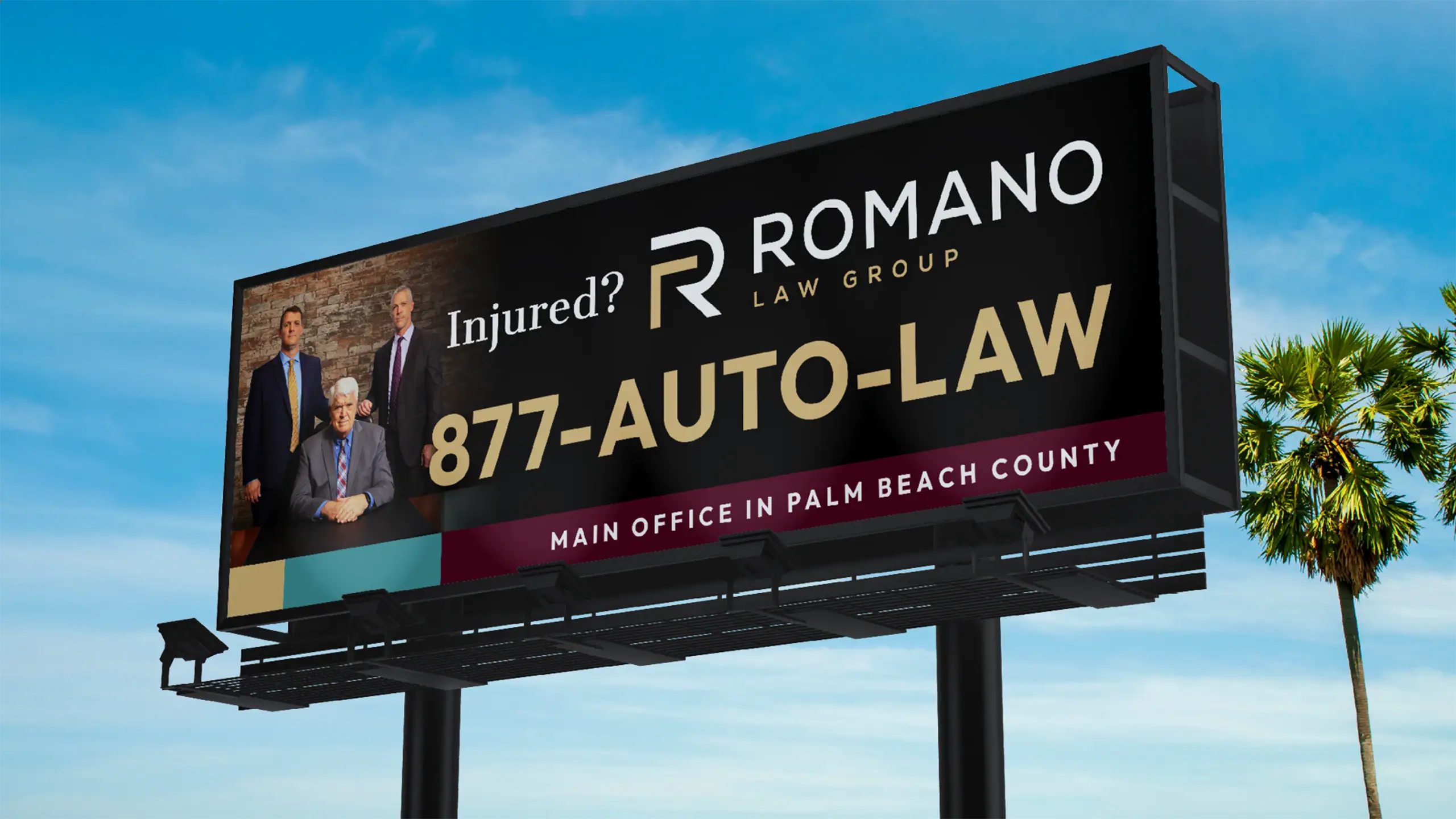Romano Law Group billboard ad