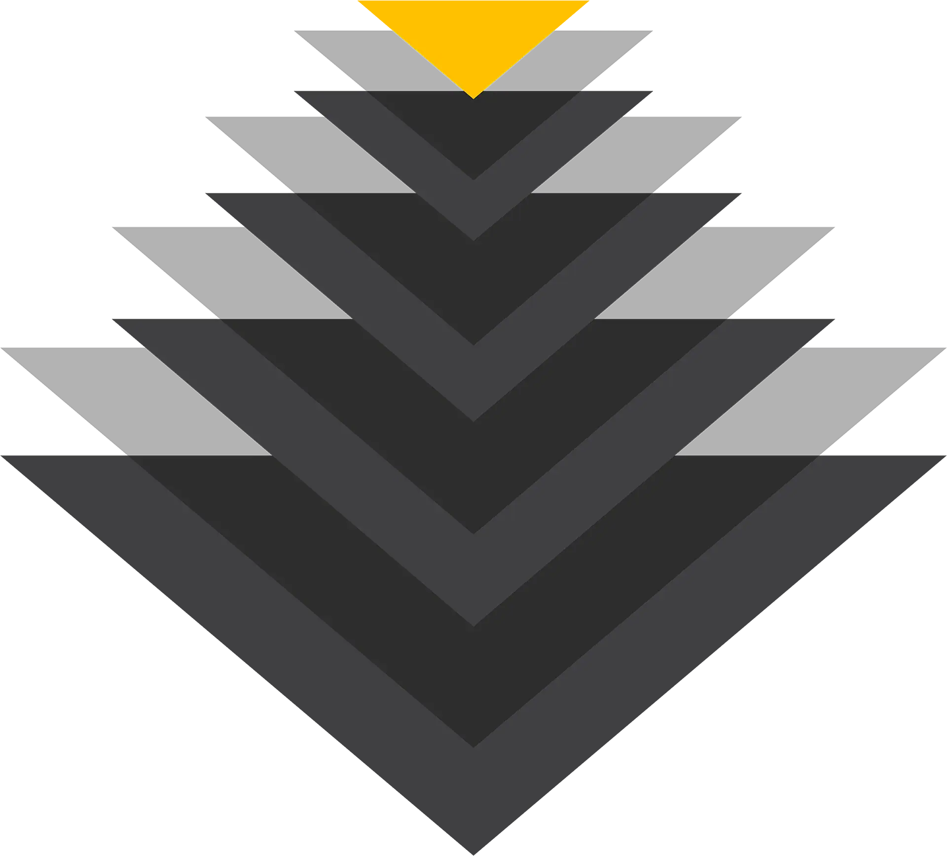 Modern chevron arrow pattern in black, gray, and yellow for stylish backgrounds.