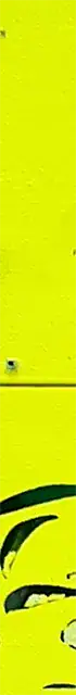 High-visibility yellow safety sign with black symbols for safety awareness.