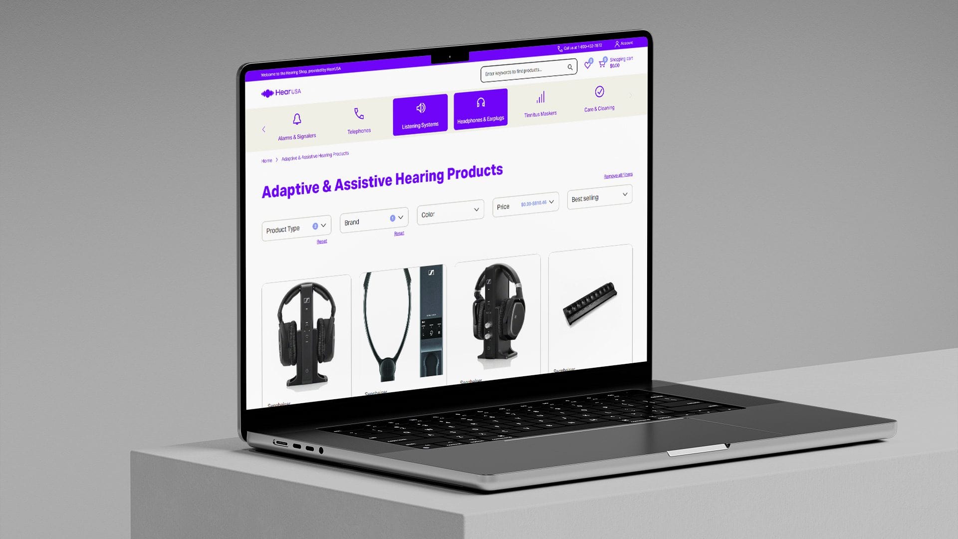 Hearing Aid Network Shopify Market Place Laptop View