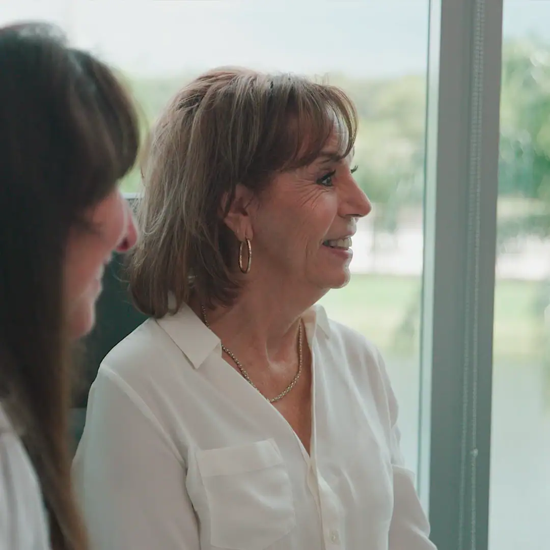 woman giving a patient testimonial