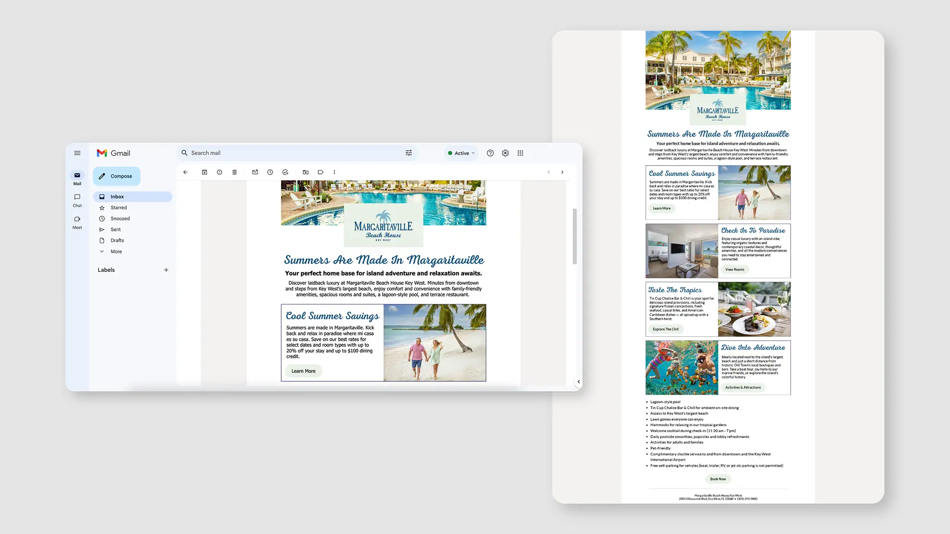 picture of a mail ad for margaritaville