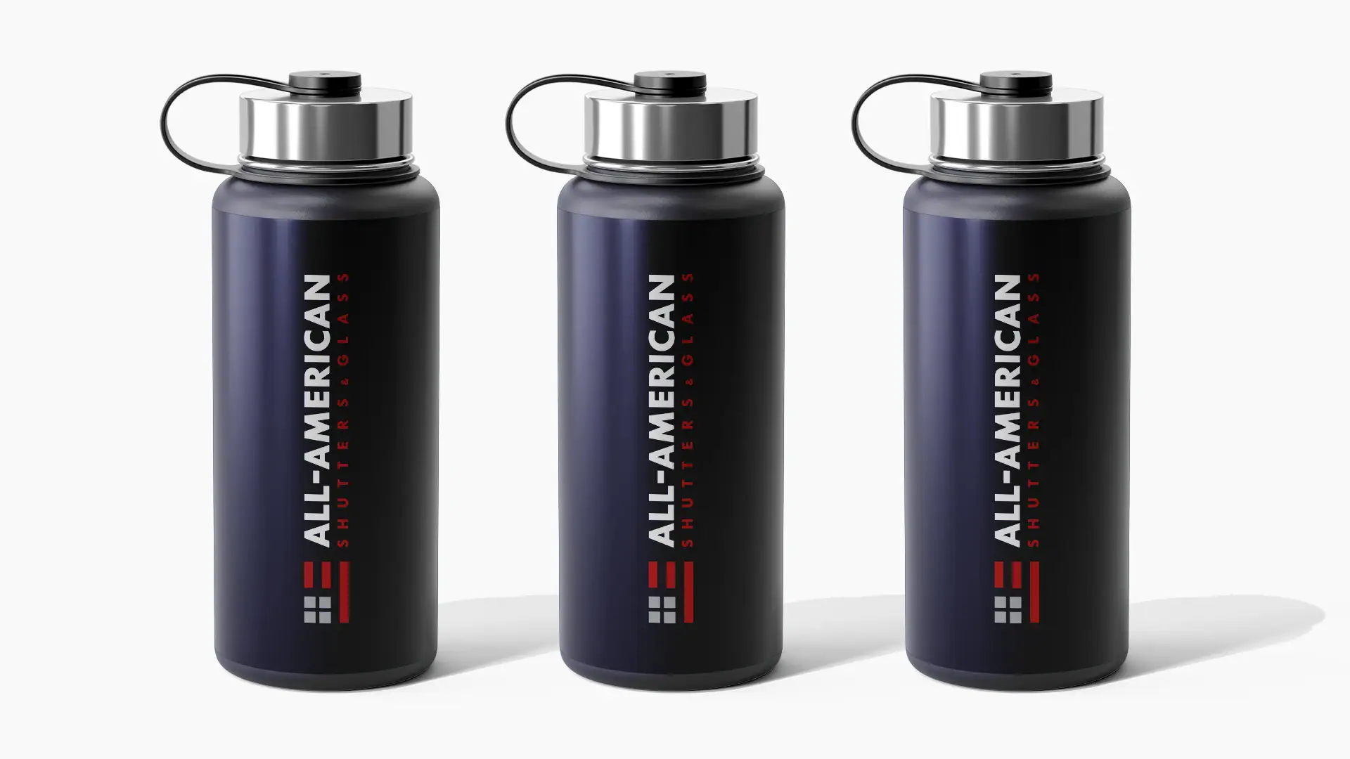 Reusable stainless steel bottles with leak-proof caps for outdoor activities.