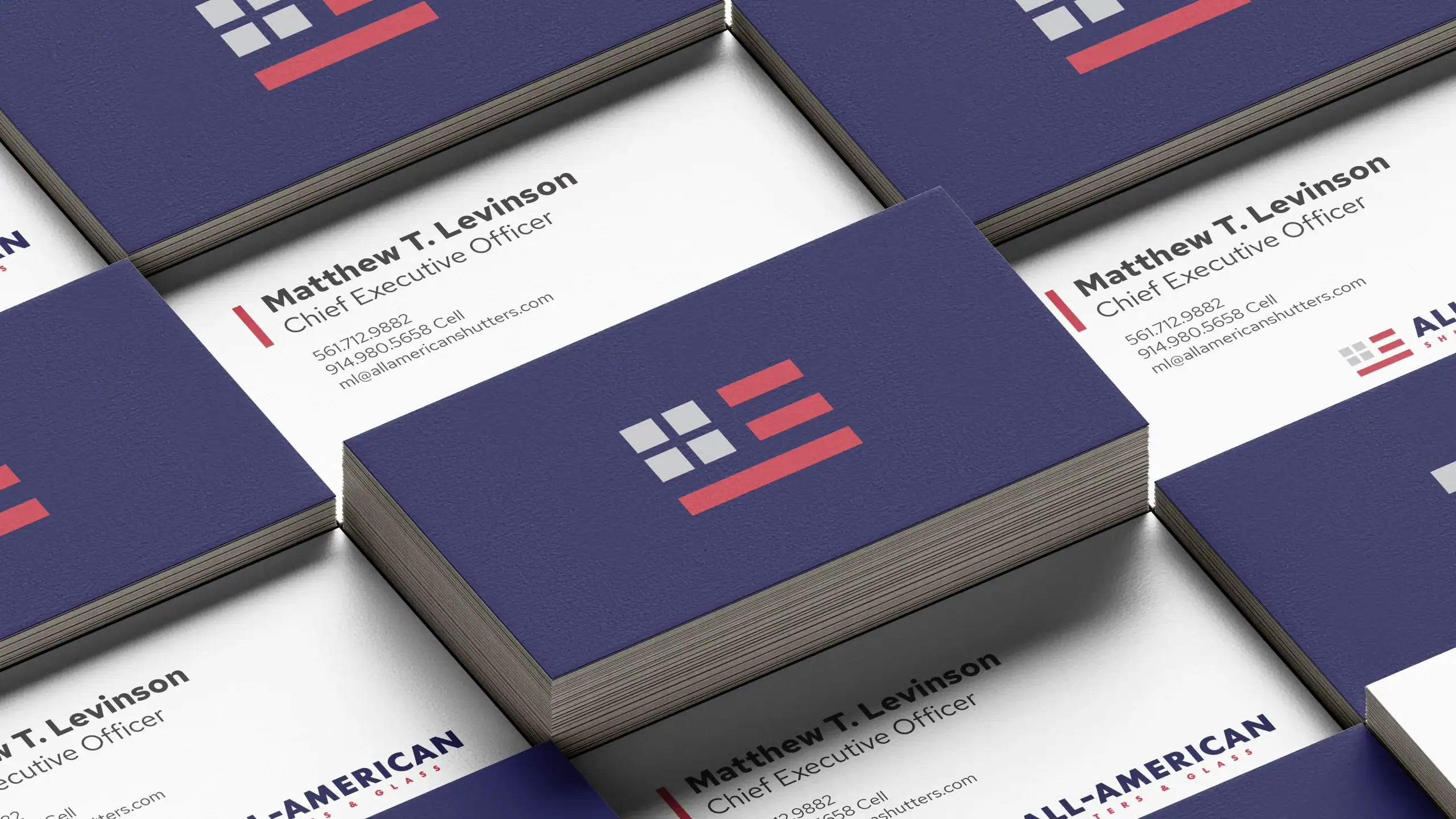 All American Shutters & Glass Business Card