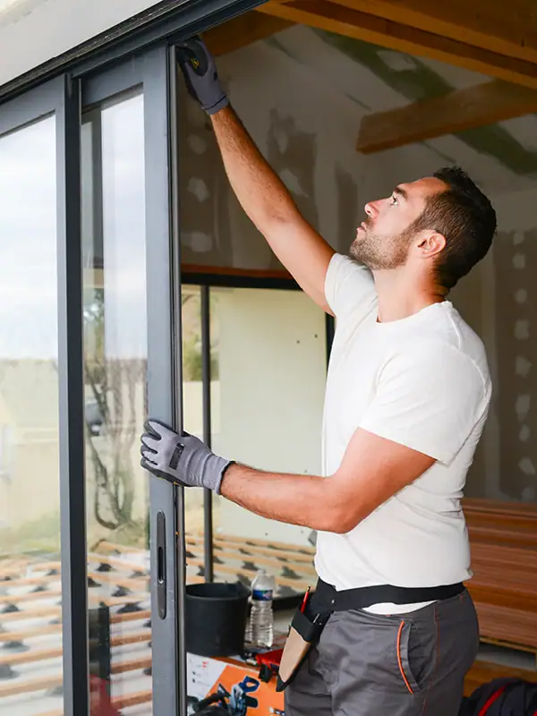 All American Shutters & Glass Man Working