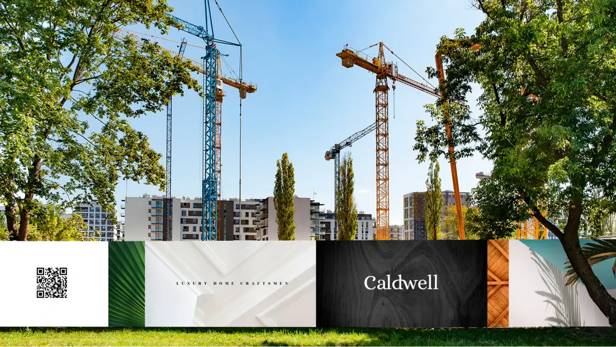 Caldwell Construction fencing advertisement