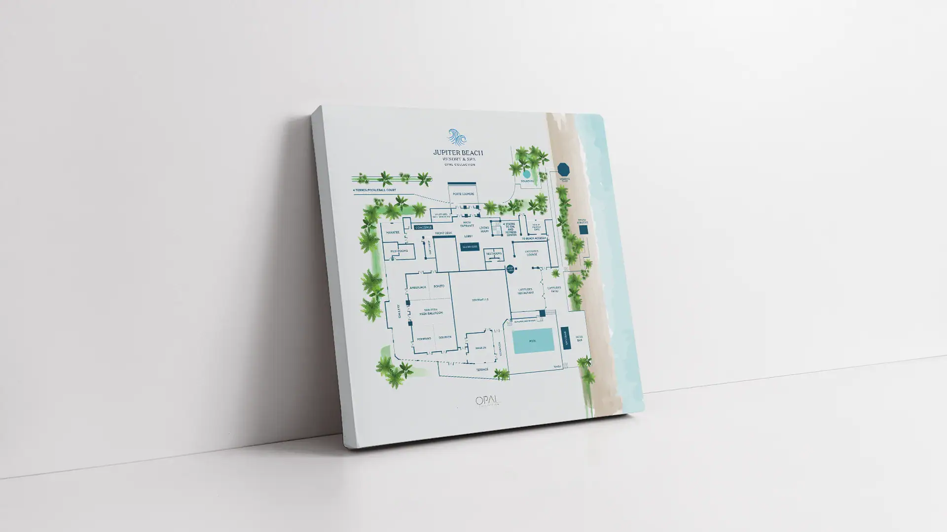Jupiter Beach Resort map print