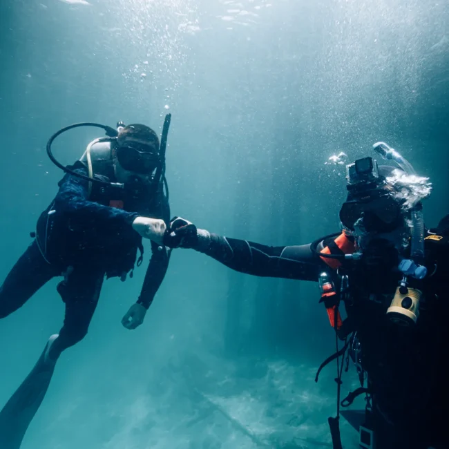 PBPFF diver underwater with Alex