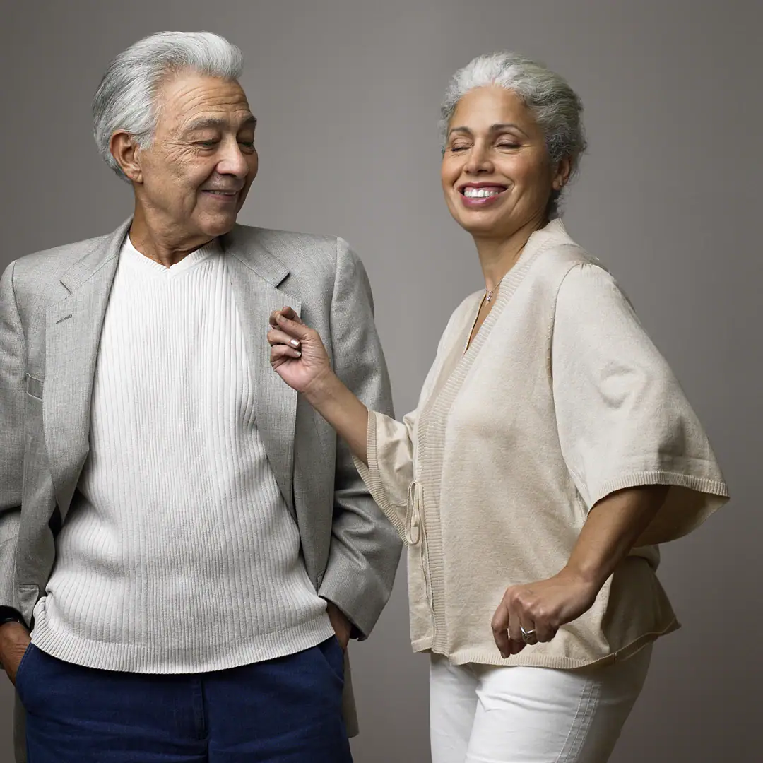 picture of an elderly man and women