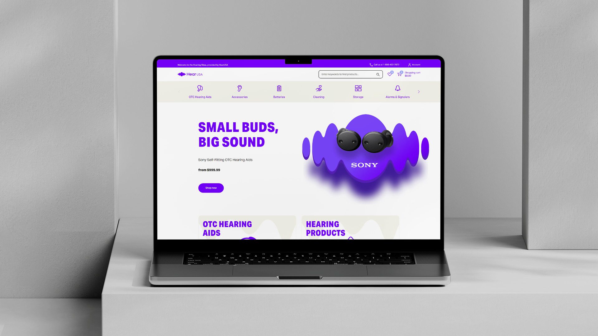 Hearing Aid Network Shopify Market Place Laptop View