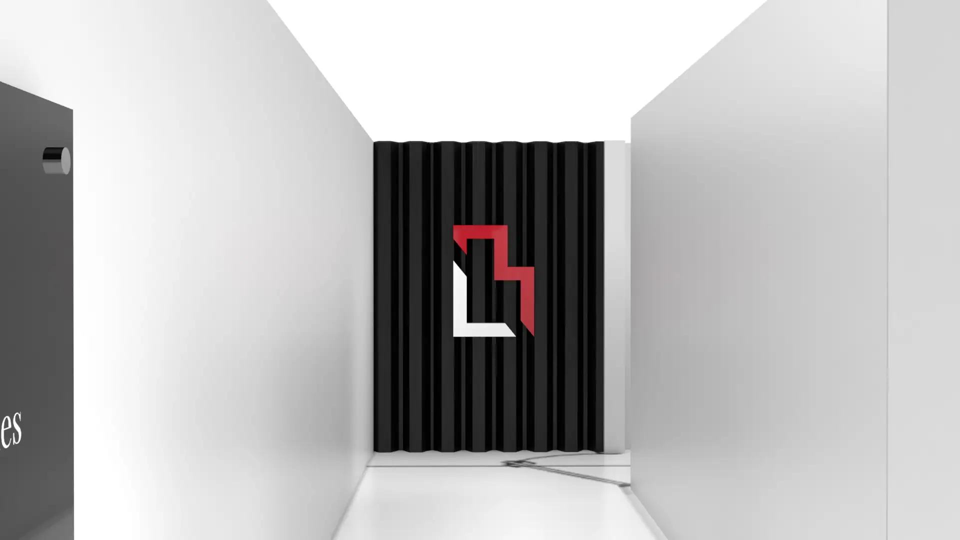 Levinson Built wall display with logo office mockup