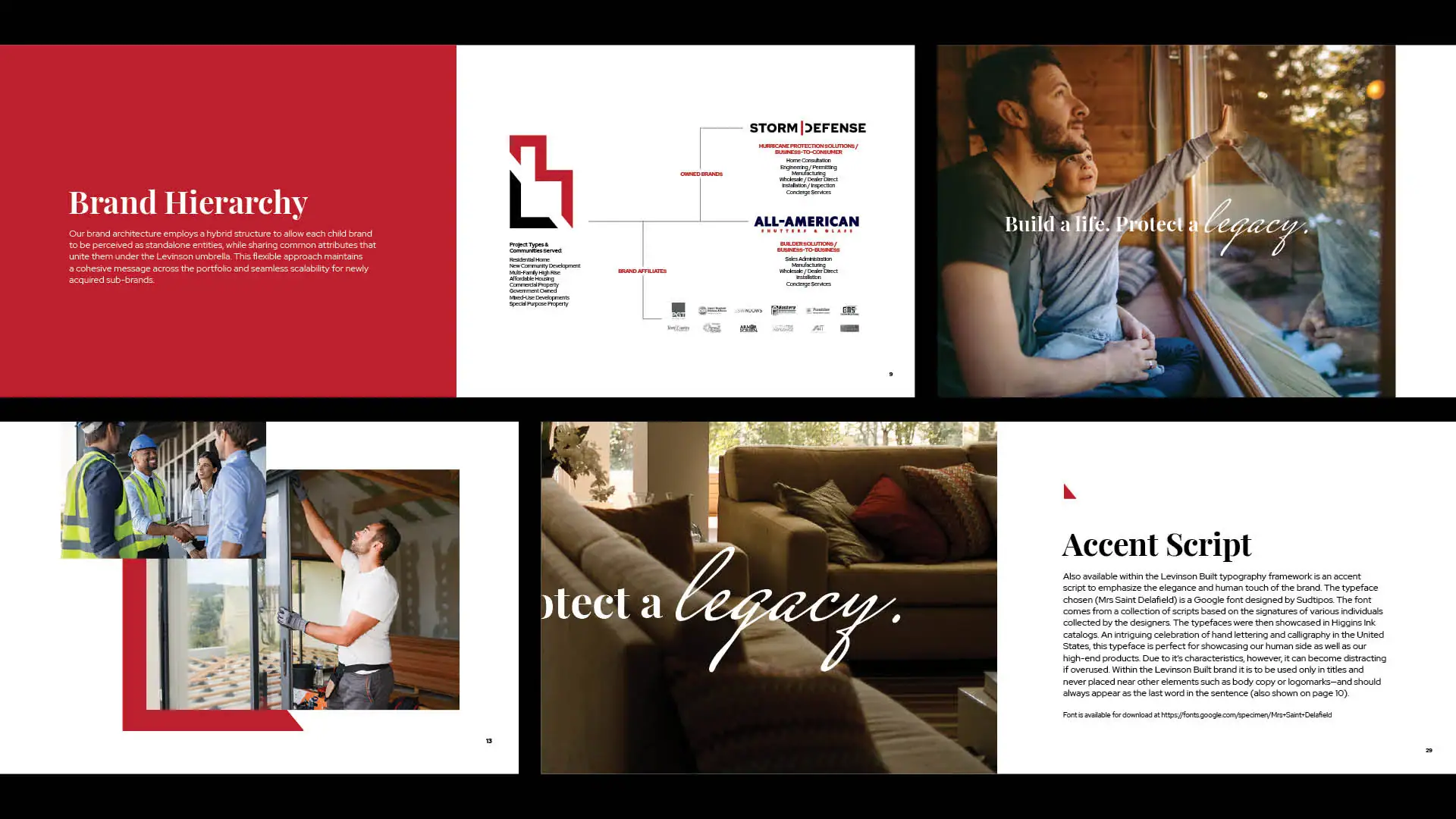 Levinson Built brand mockups colors and photos