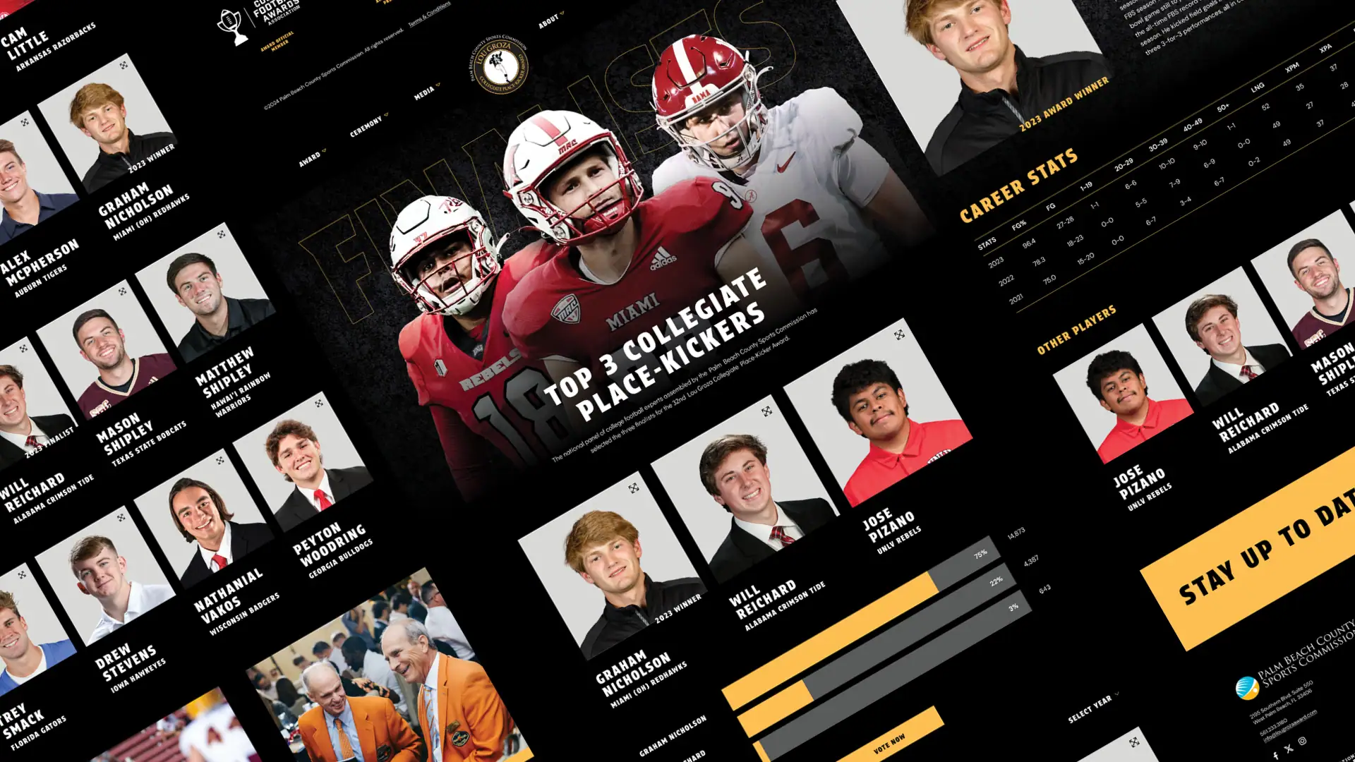 Lou Groza Website Mockup