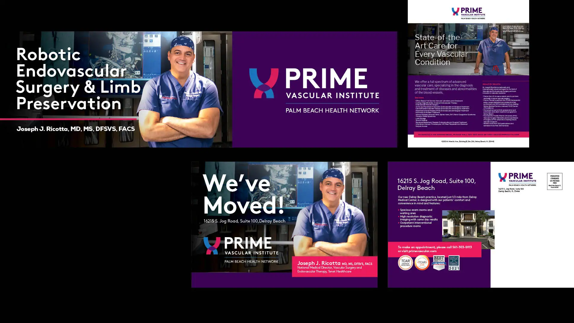 4 print ads for Prime Vascular Institute