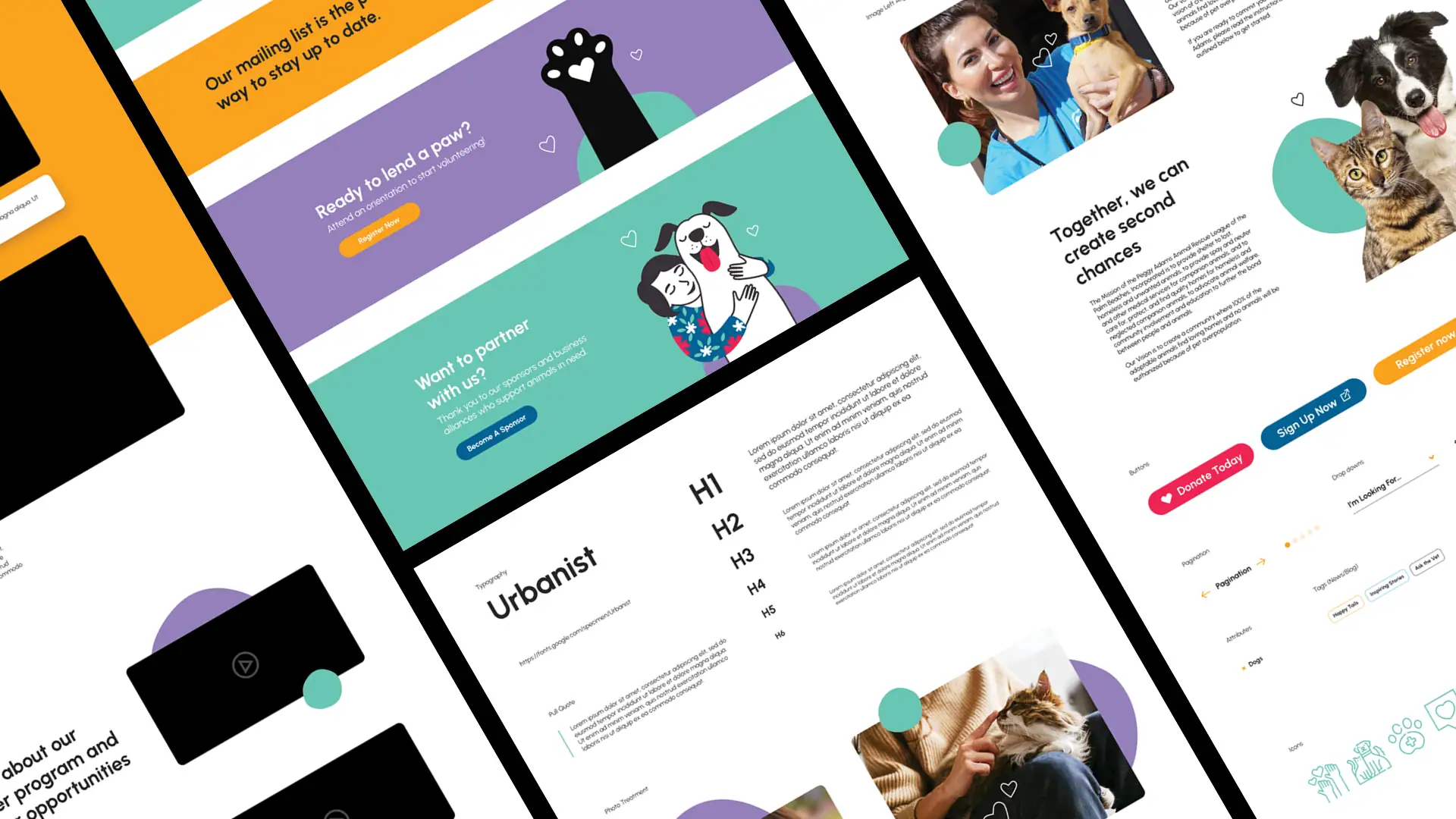 Peggy Adams website mock up