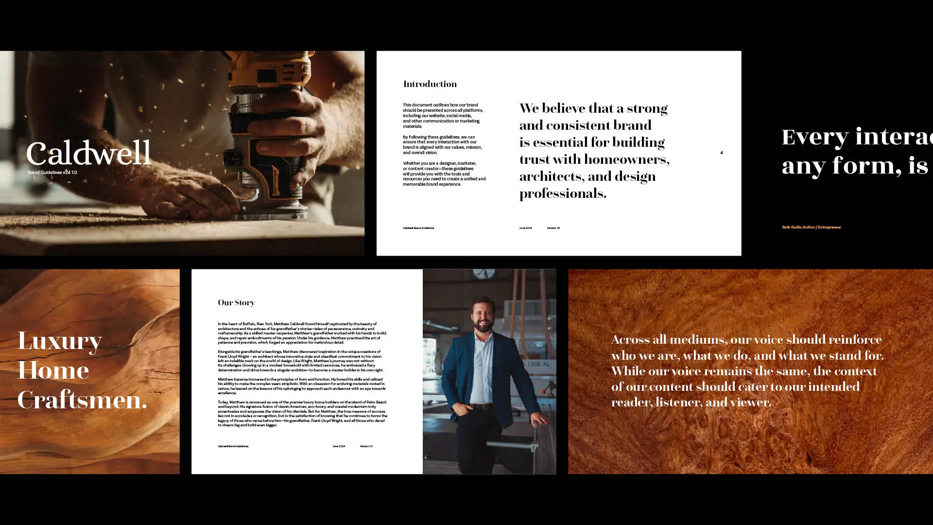 multiple images of a new website design for caldwell
