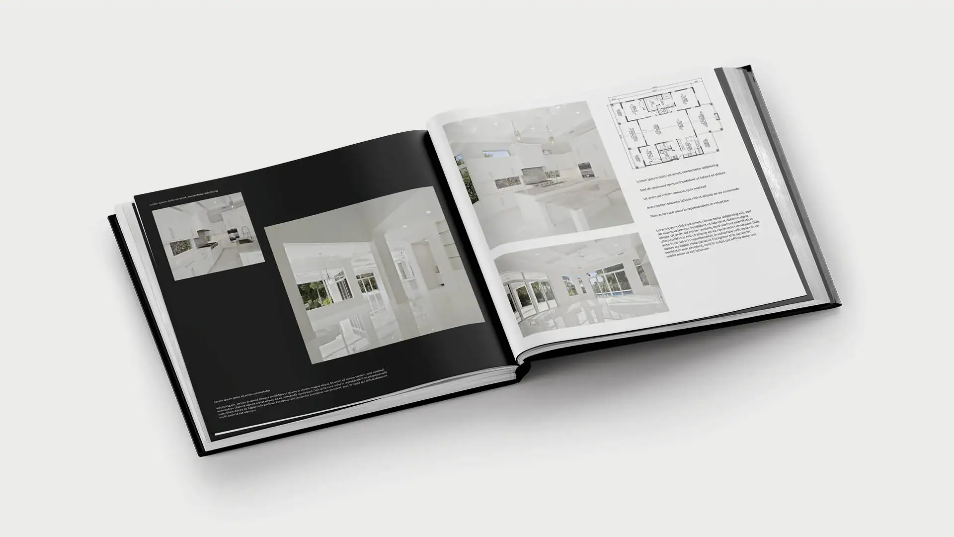 picture of a booklet with pictures of houses and architectural designs