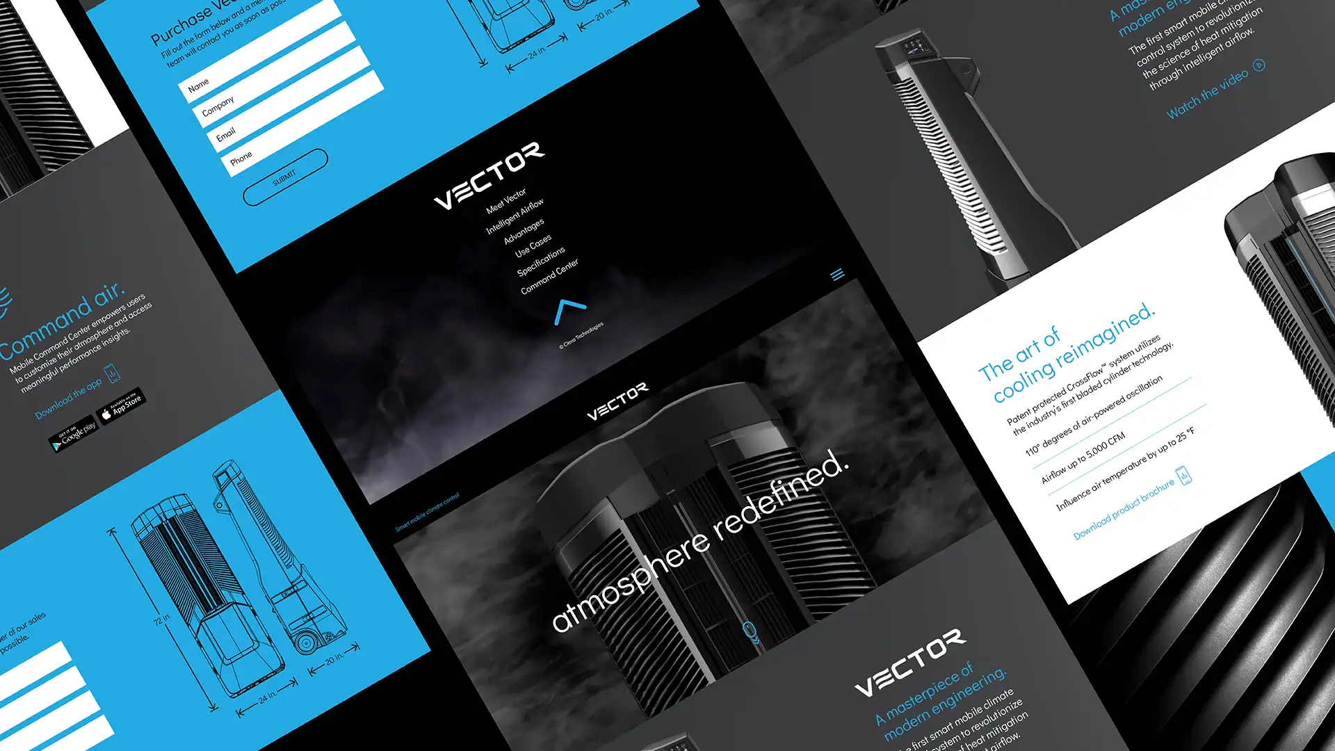 Modern airflow cooling system with sleek design and advanced technology.