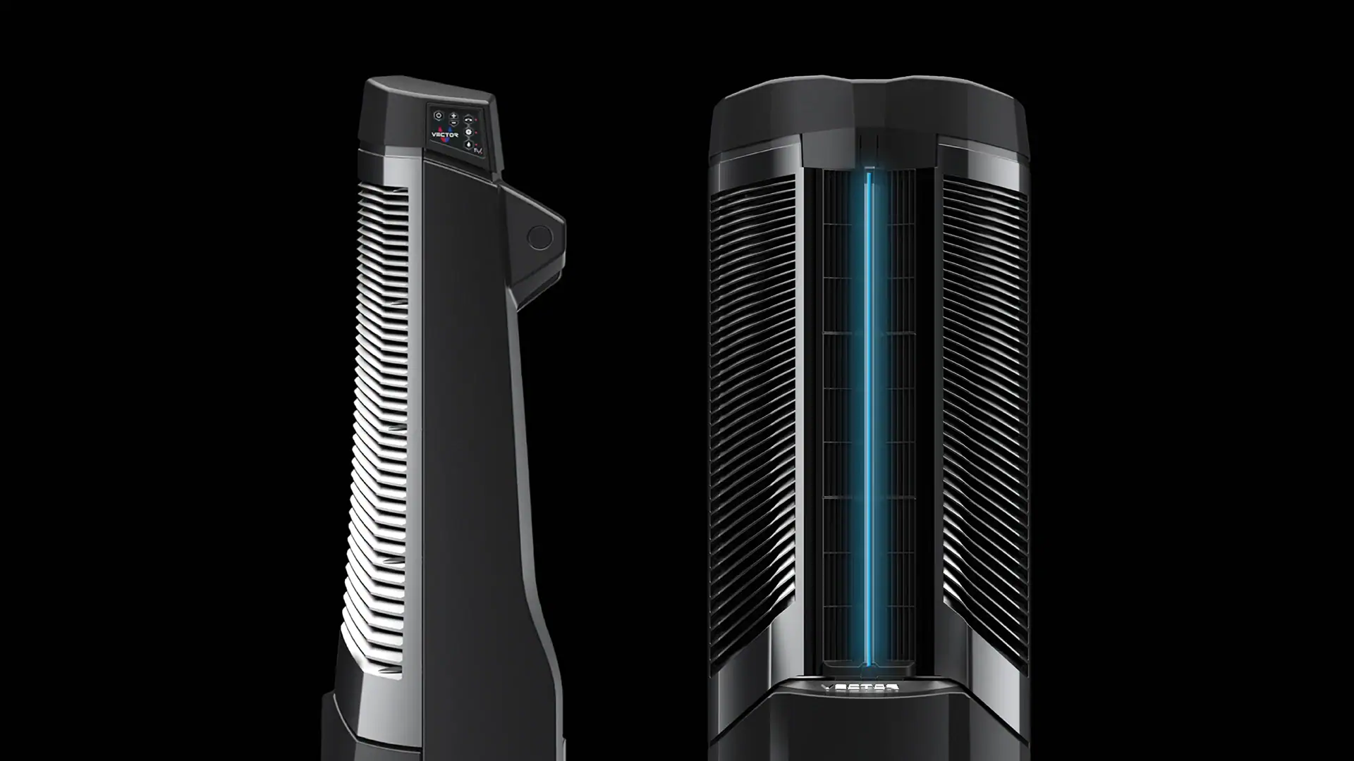 front and side profile of a vector cooling unti